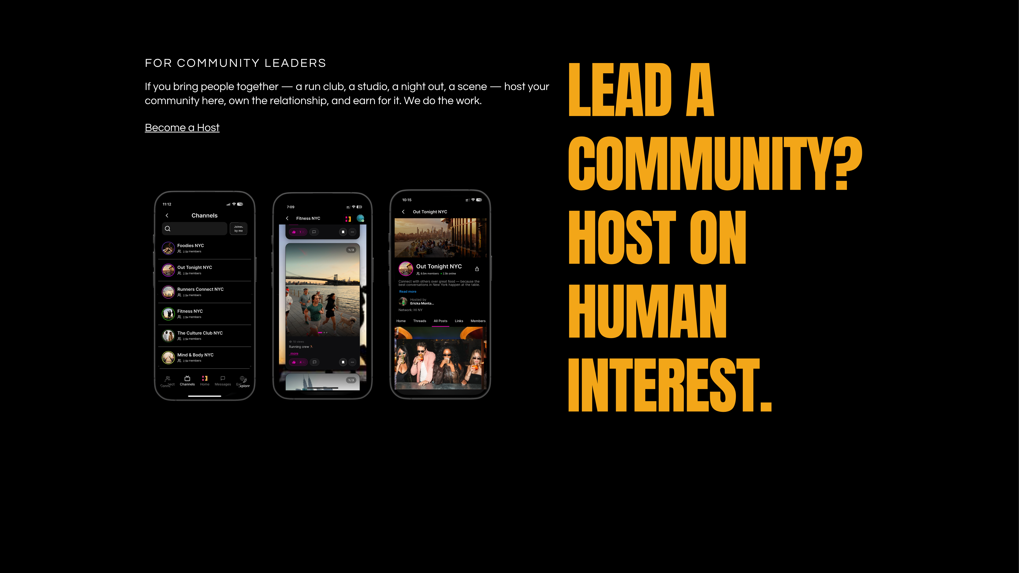 Lead a Community — Host on Human Interest